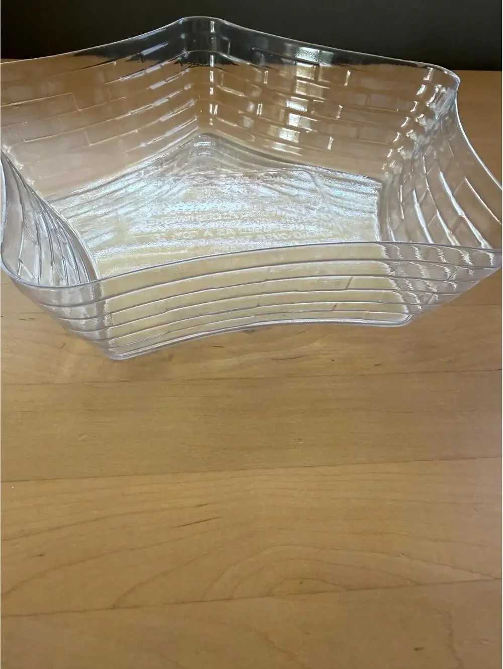 Longaberger Basket Clear Plastic Protector Shining Star Divided 10.25L 11W 3.75H